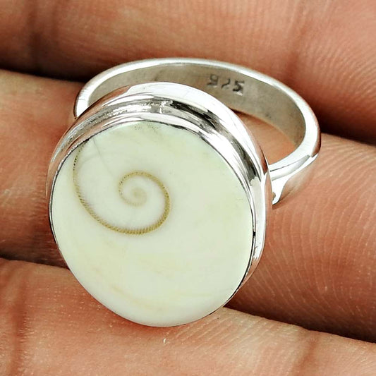 Gift For Her Natural Shiva Eye Solitaire Bohemian Ring Size 6 925 Silver F27