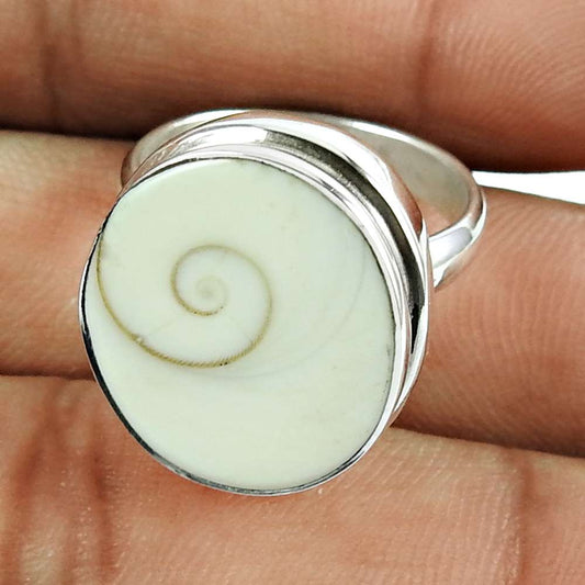 Woman Gift Shiva Eye Gemstone Solitaire Ethnic Ring Size 7 925 Silver C23