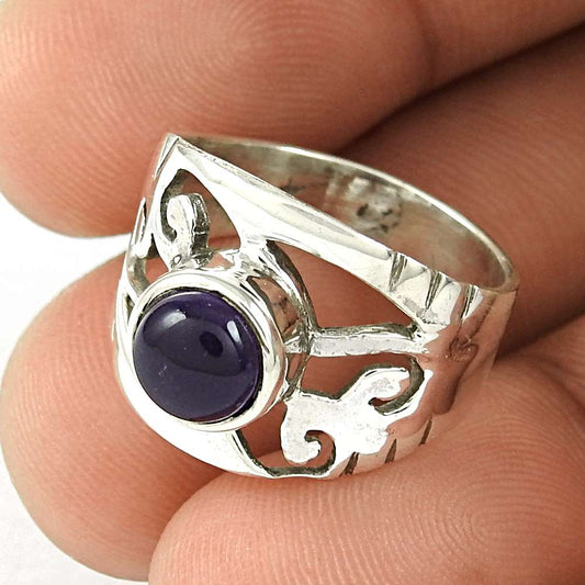 Rare Amethyst Gemstone Sterling Silver Ring 925 Sterling Silver Fashion Jewellery
