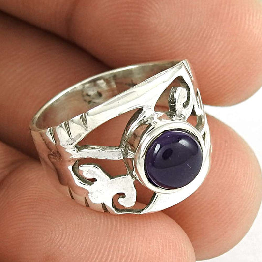Scenic Amethyst Gemstone Sterling Silver Ring Sterling Silver Jewellery