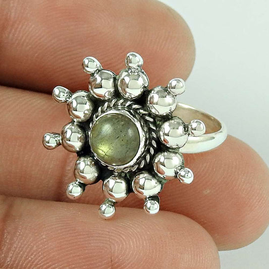 New Fashion Design 925 Silver Labradorite Ring Wholesaling