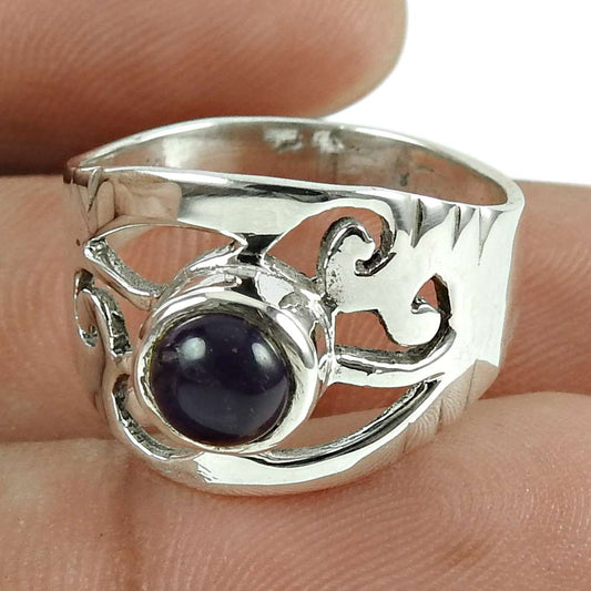 Charming Amethyst Gemstone 925 Sterling Silver Vintage Ring Jewellery