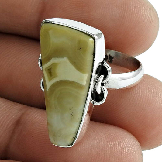 Birthday Gift For Her Natural Mookaite Statement Boho Ring Size 7 925 Silver A3