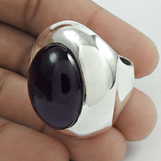 Natural Amethyst Gemstone Cocktail Christmas Gift Ring Size 7 925 Silver D3