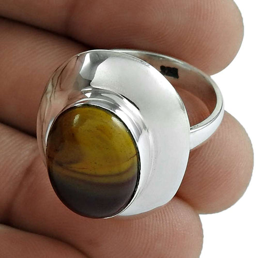 Natural Mookaite Gemstone Statement Tribal Ring Size 9 925 Silver For Women P22