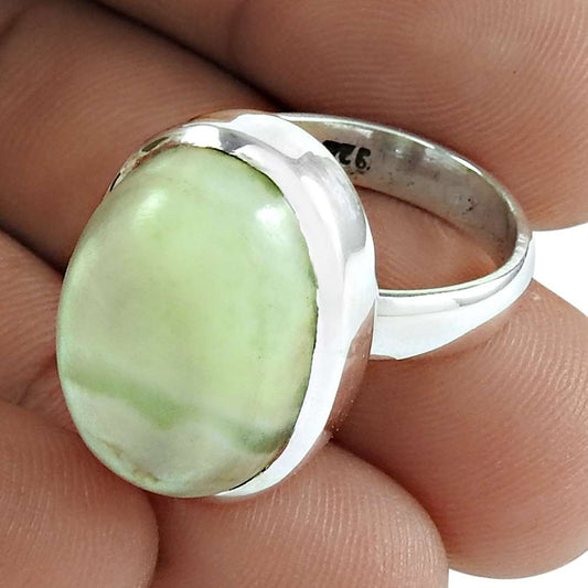 Natural Jasper Gemstone Solitaire Boho Ring Size 7 925 Silver For Girls X24