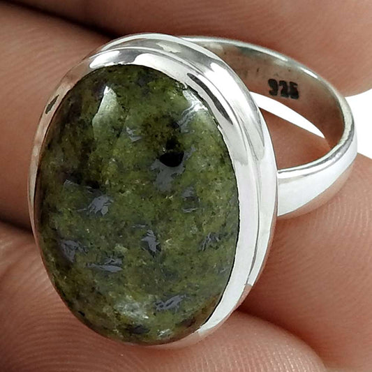 Natural Gogunjula 925 Silver Statement Bohemian Ring Size 6 For Girls D25