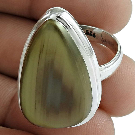 Woman Gift Natural Imperial Jasper Gemstone Ring Size 8 925 Silver E13