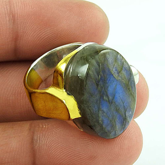The One 925 Silver Labradorite Gemstone Ring