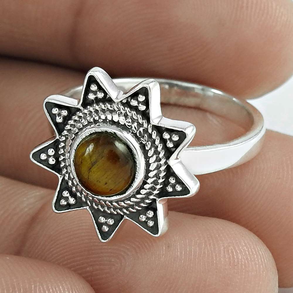 Rare 925 Sterling Silver Turquoise Gemstone Ring Ethnic Jewelry Wholesale