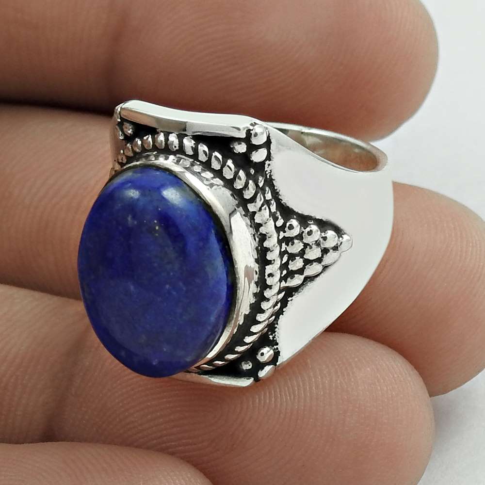 Lovely 925 Sterling Silver Turquoise Gemstone Ring Vintage Jewelry