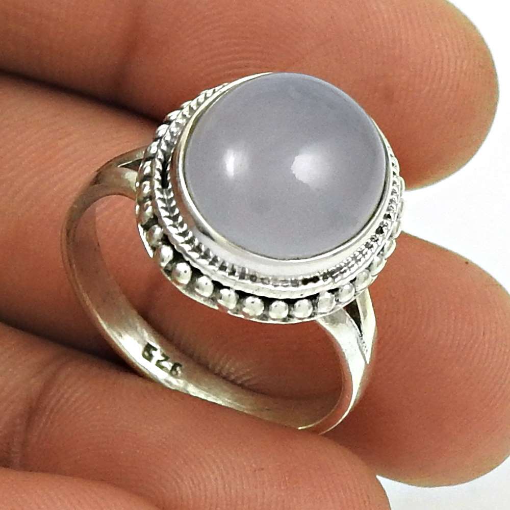 Natural ROSE QUARTZ HANDMADE Jewelry 925 Sterling Silver Ring Size 5 DD22