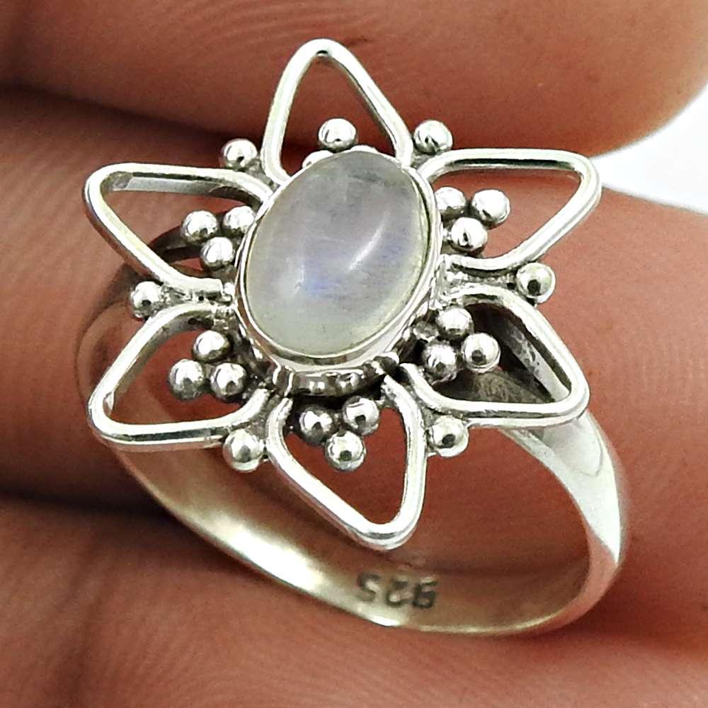 Labradorite Gemstone Ring 925 Sterling Silver Handmade Jewelry Y33