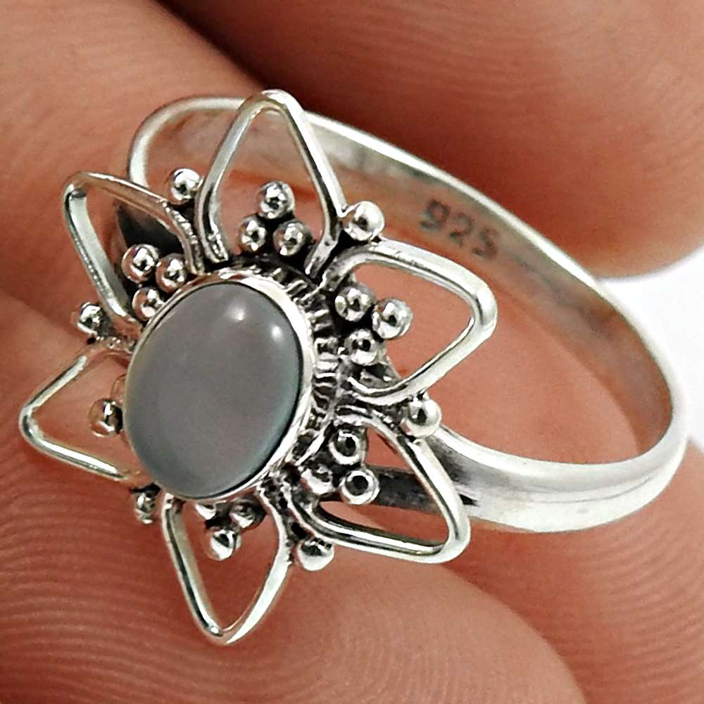 Labradorite Gemstone Ring 925 Sterling Silver Handmade Jewelry Y33