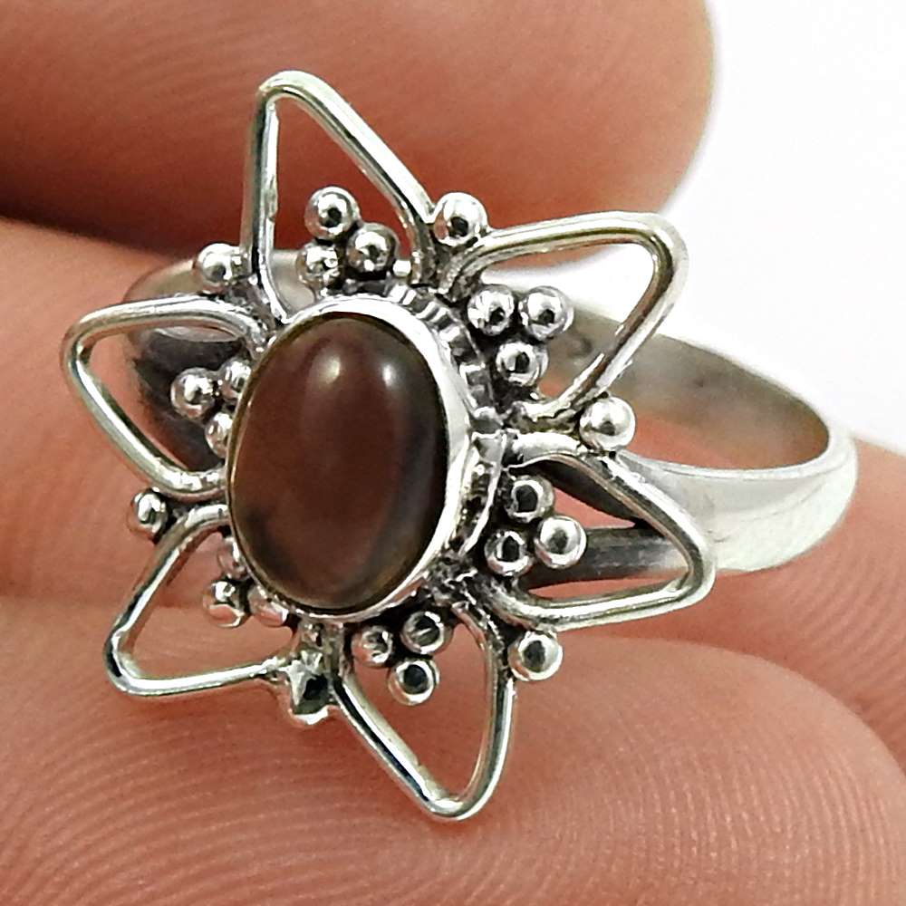 Labradorite Gemstone Ring 925 Sterling Silver Handmade Jewelry Y33