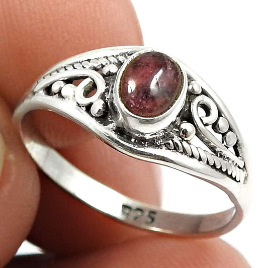 Tourmaline Gemstone Ring 925 Sterling Silver Handmade Indian Jewelry J41