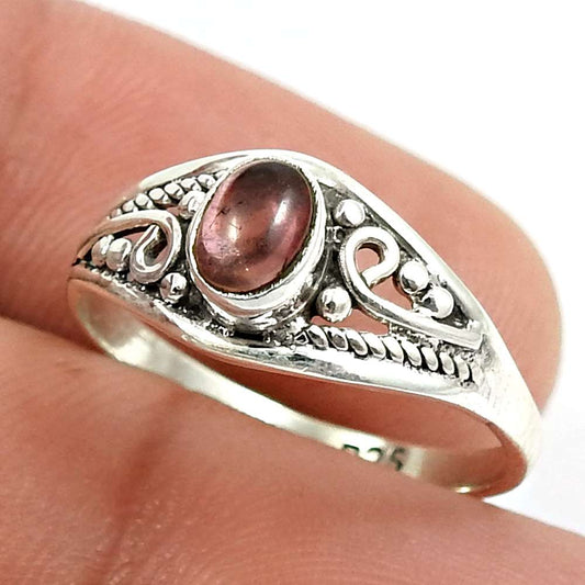 Tourmaline Gemstone Ring 925 Sterling Silver Ethnic Jewelry M41