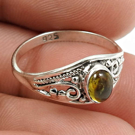 Tourmaline Gemstone Ring 925 Sterling Silver Handmade Jewelry W40