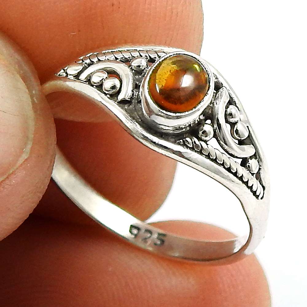 Tourmaline Gemstone Ring 925 Sterling Silver Handmade Indian Jewelry X57