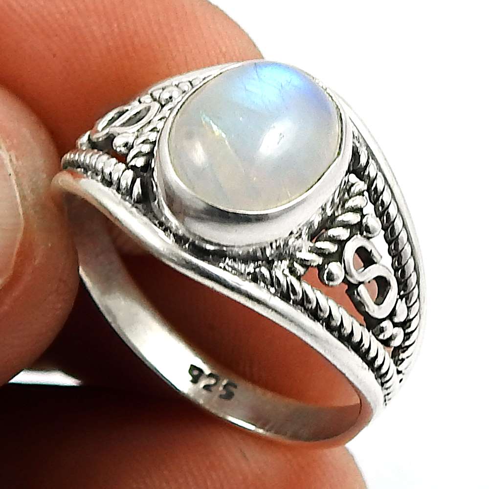 Turquoise Gemstone Ring 925 Sterling Silver Ethnic Jewelry U63