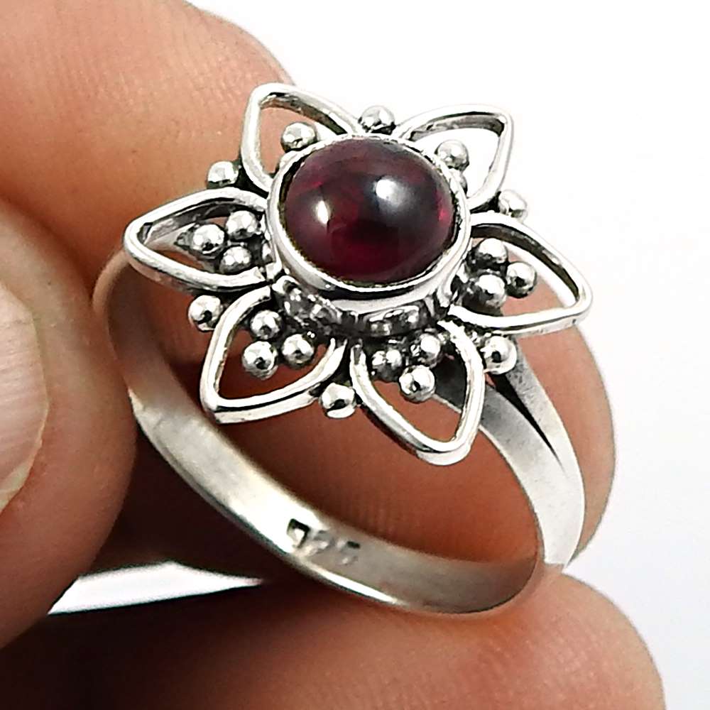 Round Shape Turquoise Gemstone Ring Size 5.5 925 Silver Fine Jewelry G20
