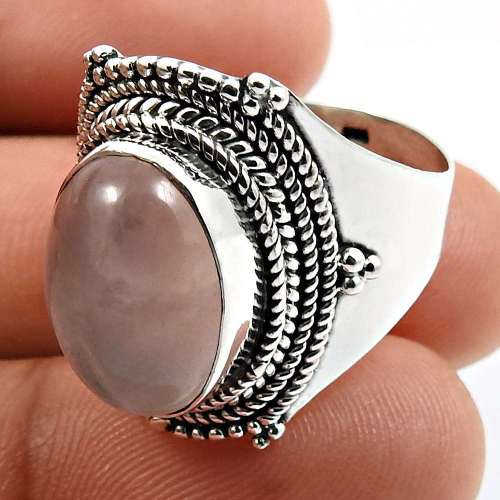 Carnelian Gemstone Jewelry 925 Solid Sterling Silver Ring Size 9 A43