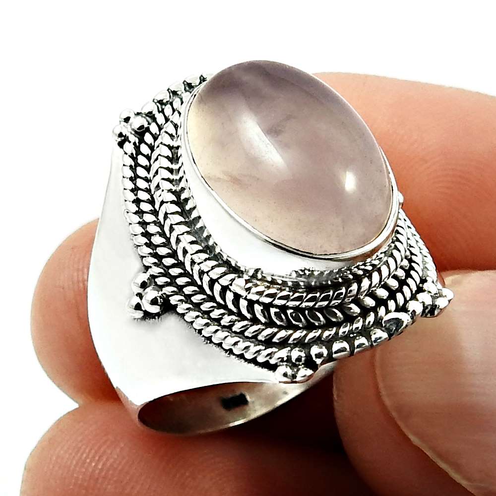 Carnelian Gemstone Jewelry 925 Solid Sterling Silver Ring Size 9 A43