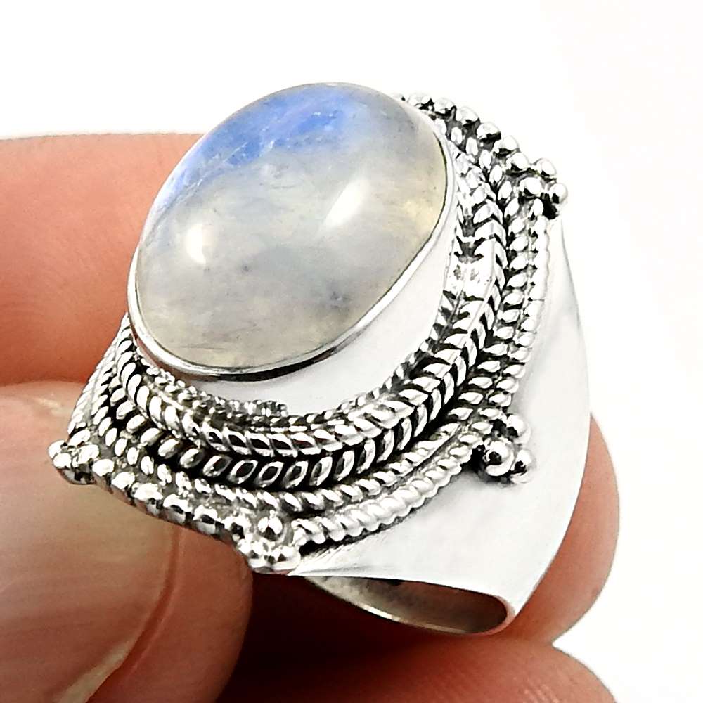 Carnelian Gemstone Jewelry 925 Solid Sterling Silver Ring Size 9 A43