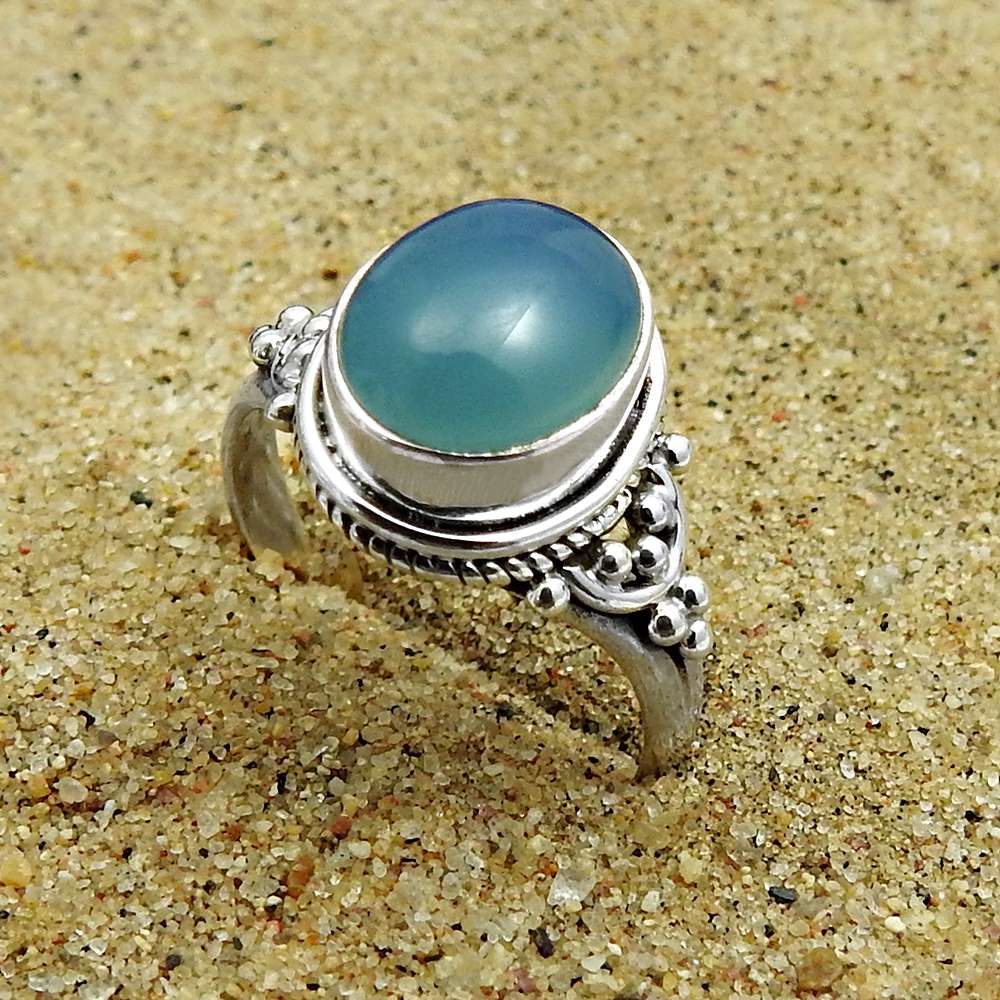 Rainbow Moonstone Gemstone Handmade Ring 925 Silver Jewelry A7