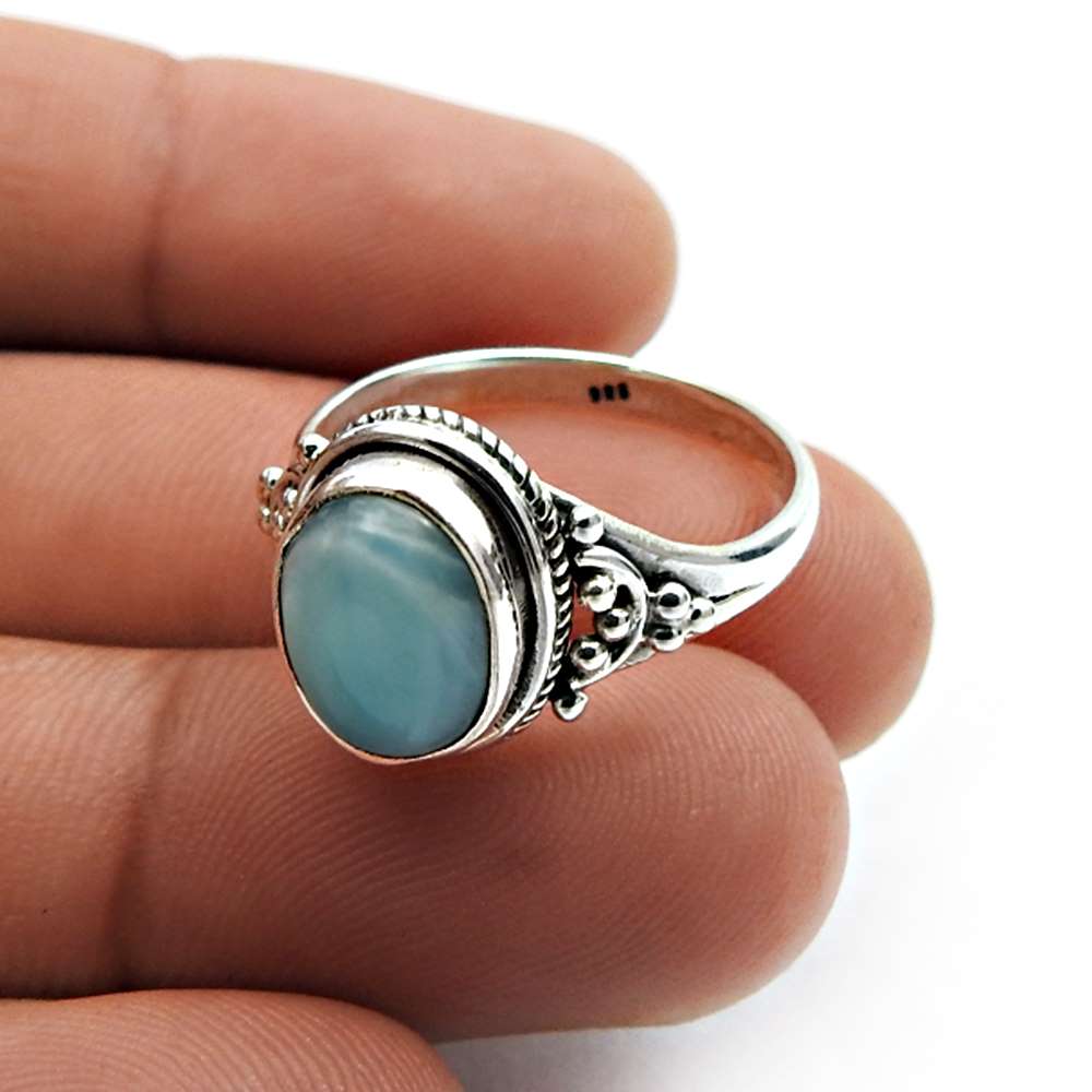 Rainbow Moonstone Gemstone Handmade Ring 925 Silver Jewelry A7