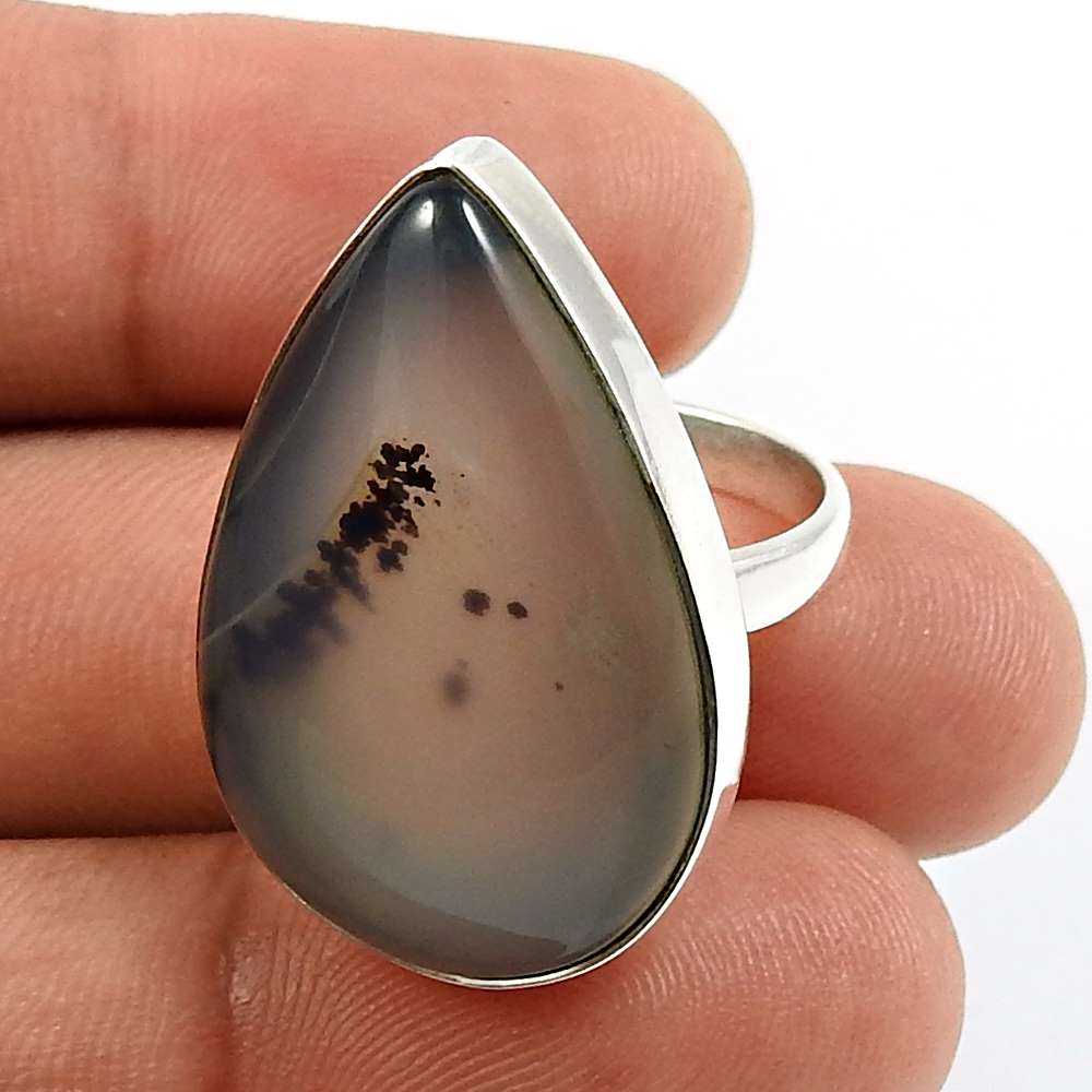 HANDMADE 925 Sterling Silver Jewelry Montana Gemstone Ring Size 6 M6