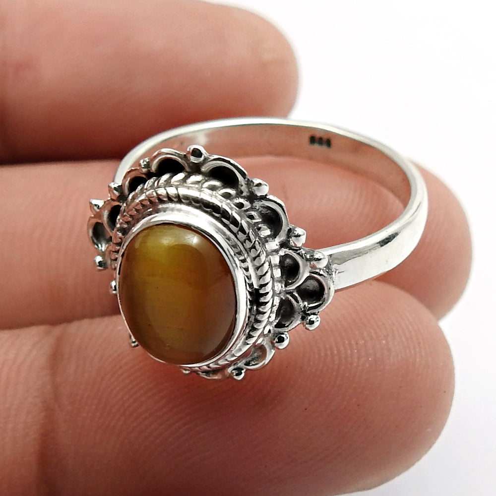 Rainbow Moonstone Gemstone Ring Size 8 925 Sterling Silver Fine Jewelry D52