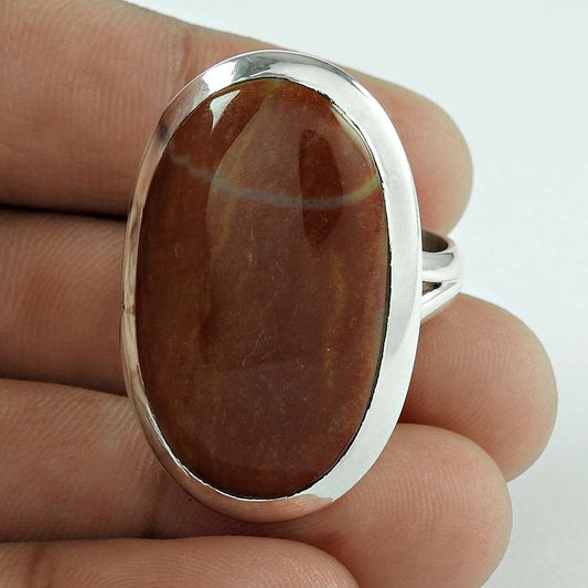 Woman Gift Natural Mookaite Statement Ring Size 9 925 Sterling Silver D18