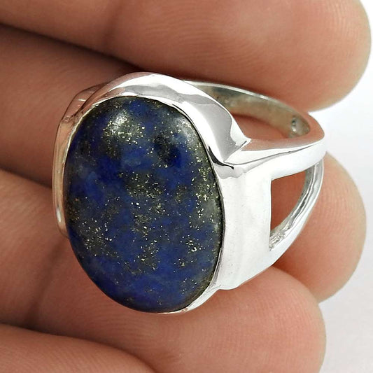925 Sterling Silver Fashion Jewellery Charming Lapis Gemstone Ring Mayorista