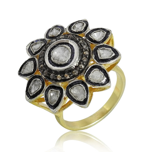 Sterling Silver Gemstone Jewellery Fashion Diamond, Inlay Ring