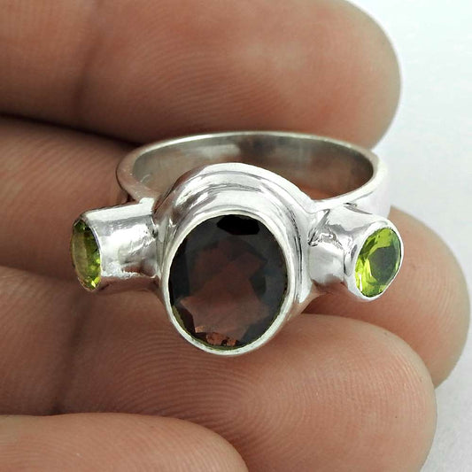 Woman Gift Natural Garnet Gemstone Ring Size 6 925 Sterling Silver H25