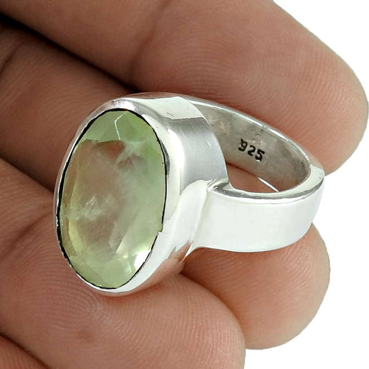Woman Gift Natural Amethyst Gemstone Ring Size 5.5 925 Sterling Silver J26