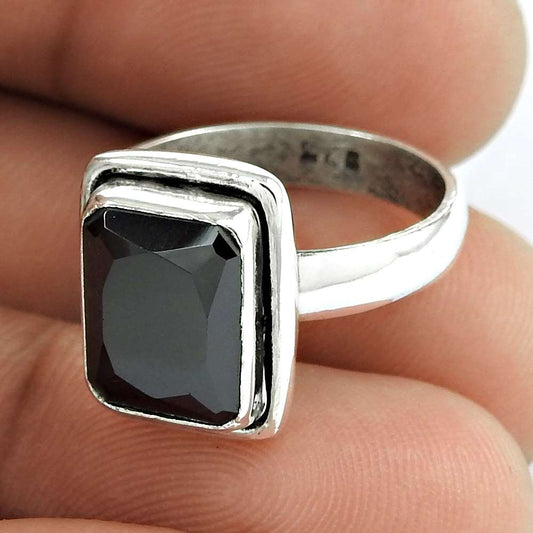 Statement Ethnic Ring Size 6 925 Silver Woman Gift Cubic Zirconia R45
