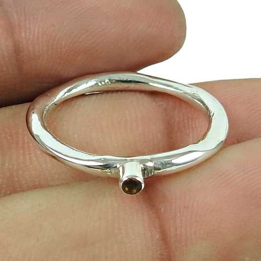Good-Looking Citrine Gemstone Ring 925 Sterling Silver Antique Jewellery