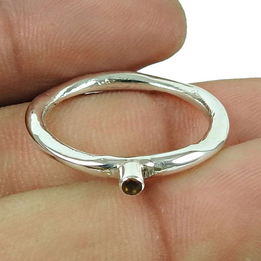 Perfect Citrine Gemstone Sterling Silver Ring Sterling Silver Jewellery Manufacturer