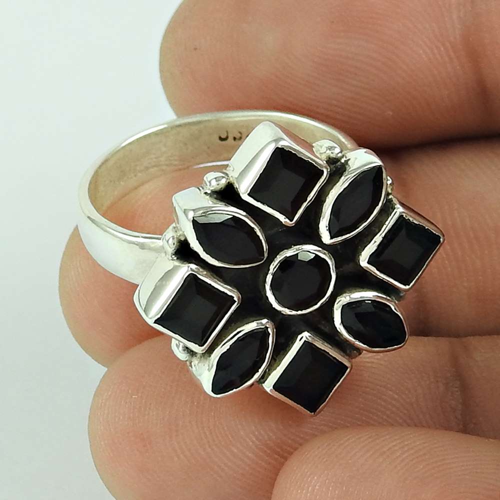 New Design 925 Silver Black CZ Ring