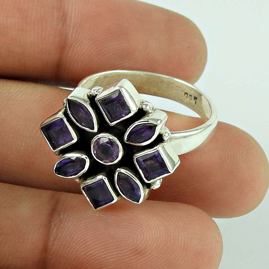 Big Secret Created 925 Silver Amethyst Ring Manufacturer India