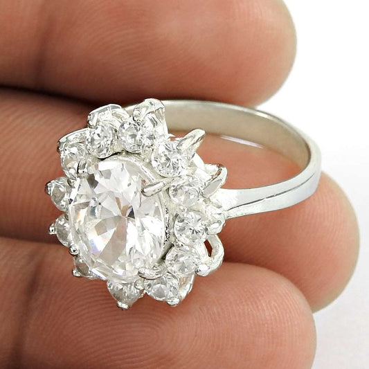 Classy Crystal CZ Sterling Silver Ring