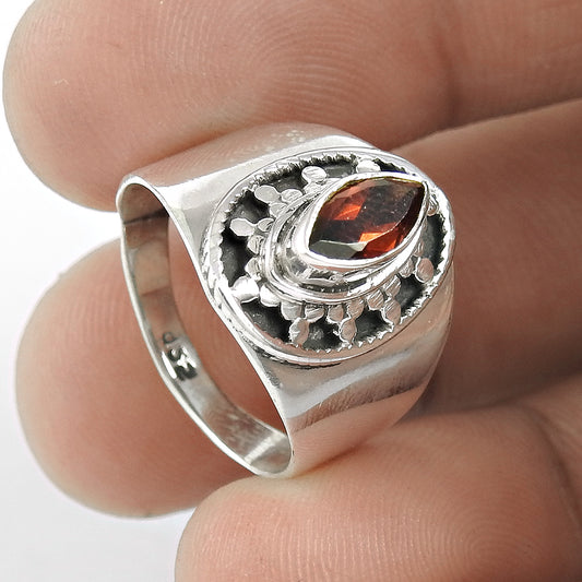 Royal Garnet 925 Sterling Silver Ring Großhändler