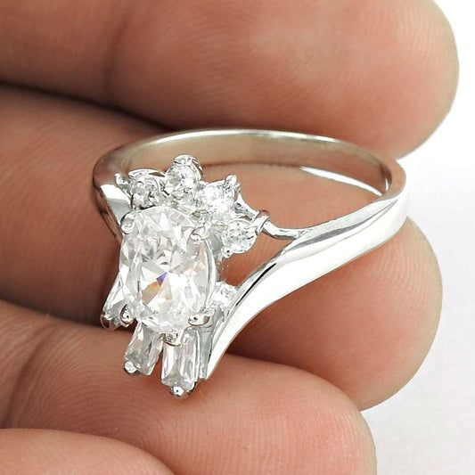 Dream Day White C.Z 925 Sterling Silver Ring