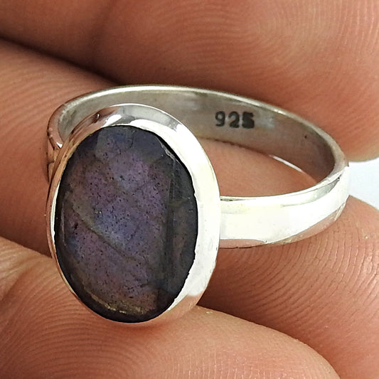 Fabulous Labradorite Gemstone Silver Ring Jewellery