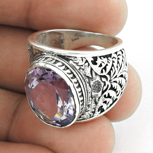 Wholesale Amethyst Gemstone Silver Jewellery Ring