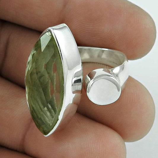 Woman Gift Natural Amethyst Statement Boho Ring Size 6 925 Silver G33