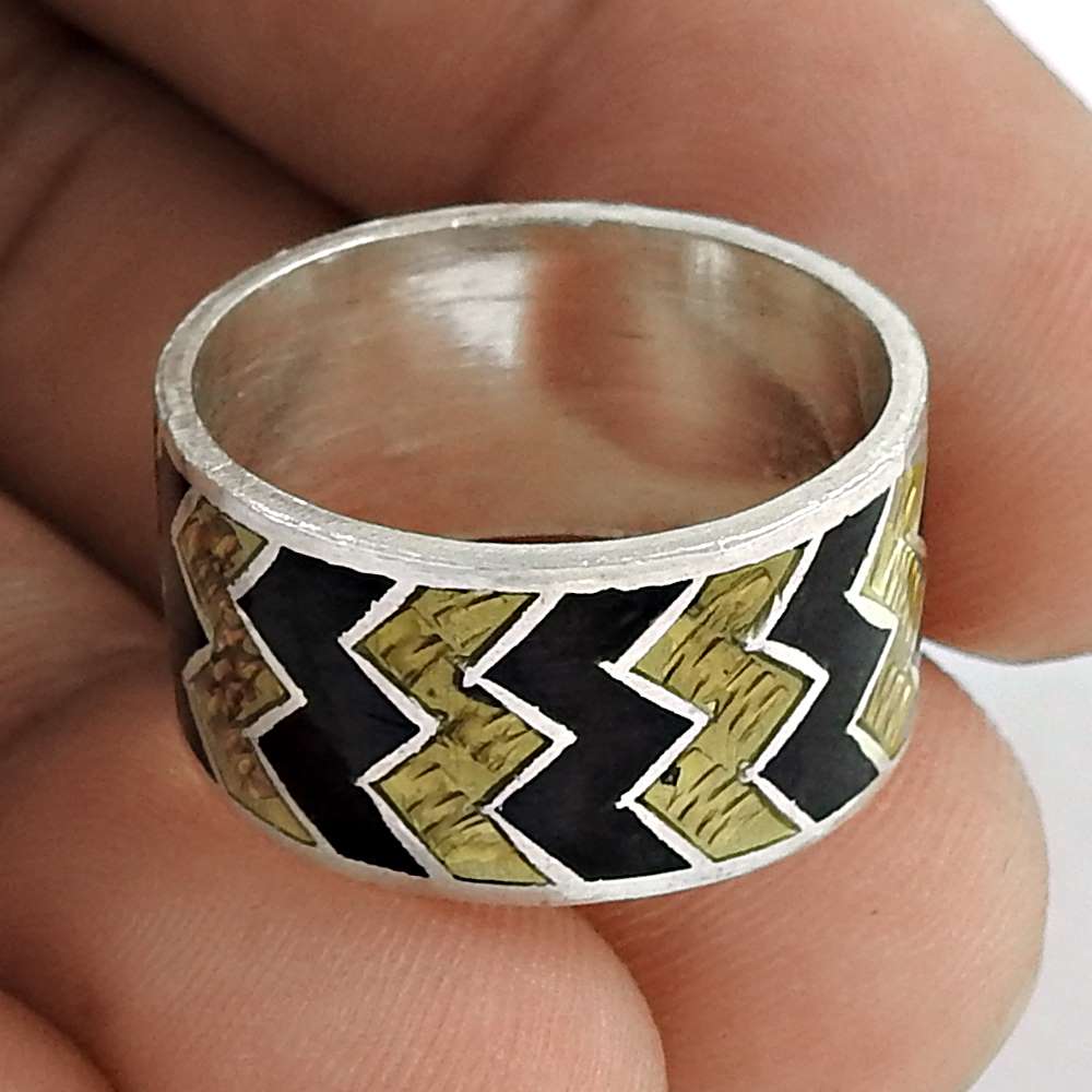 Gorgeous Design 925 Sterling Silver Enamel Ring