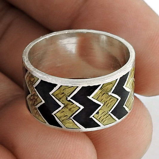 Gorgeous Design 925 Sterling Silver Enamel Ring
